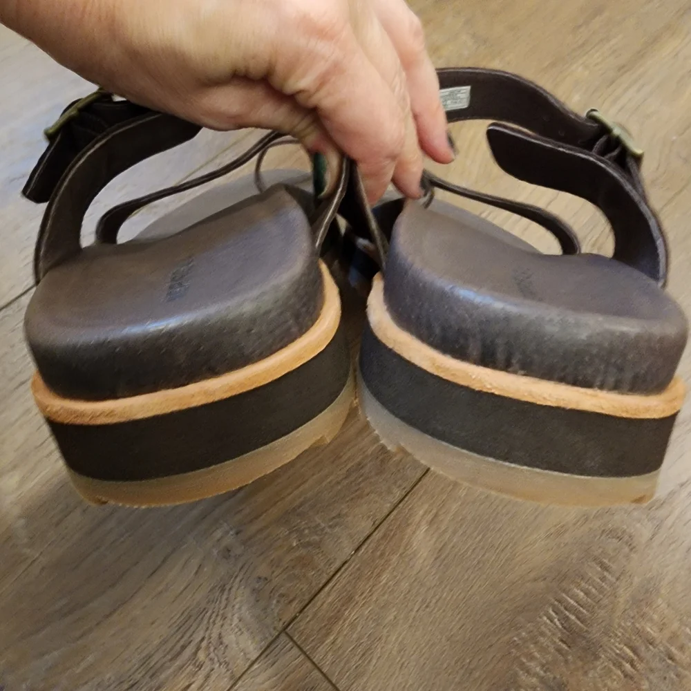 Merrell Juno Buckle Slide Sandal Espresso Toe Loop Leather Women's size 10